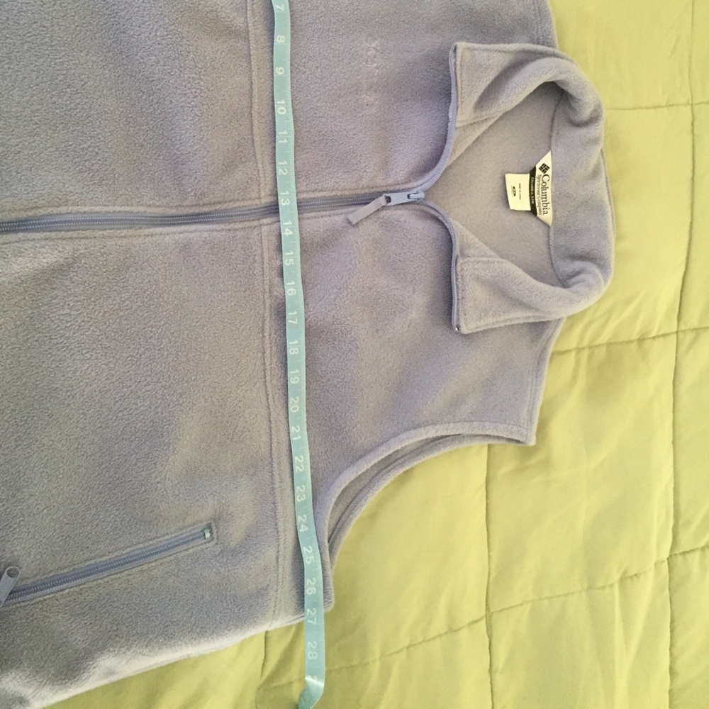 Columbia lavender polar fleece vest
